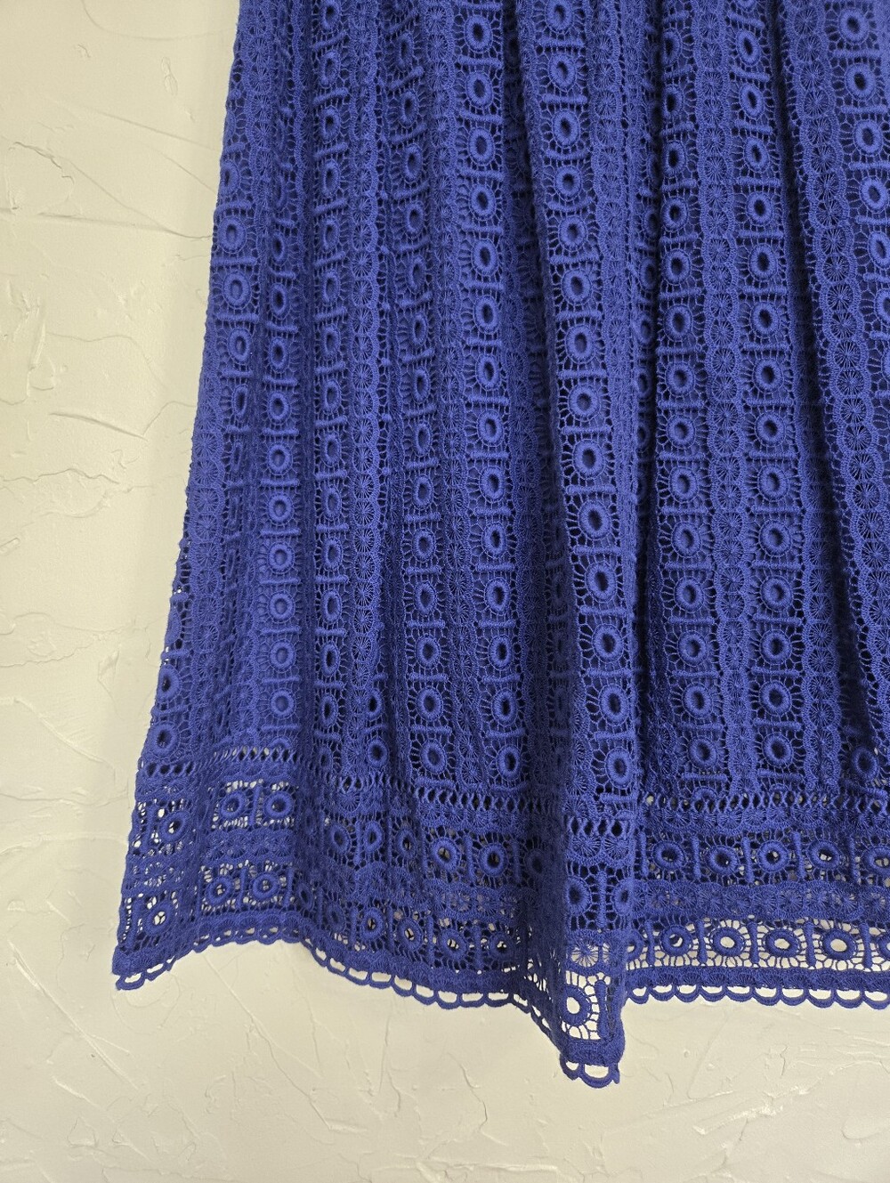 Boden Crochet Lace Cobalt Blue Short Sleeve Midi Althea Dress, 2 - Picture 6 of 11